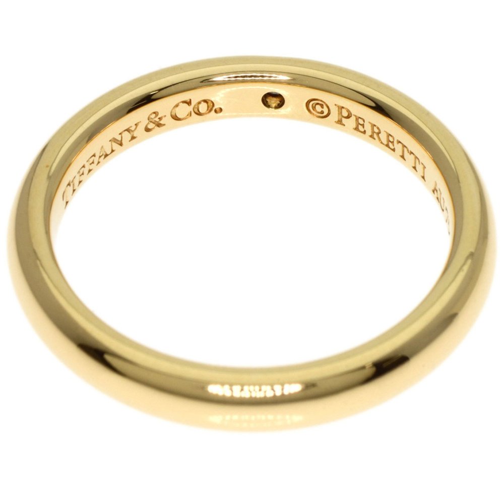 TIFFANY Classic Band 1P Diamond Ring 18K Yellow Gold Size 4.5 - Picture 4 of 10